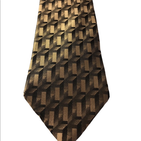 Bugatti Other - Bugatti Gold and Black Tie, 100% Silk